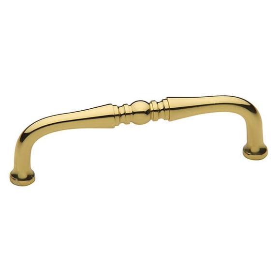 3.5 in. Center to Center Colonial Cabinet Pull, Polished Brass
