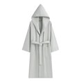 thumbnail image 4 of XIAOCHA Men's Hooded Tie Belt Sleep Robe Long-Sleeve All-Season Home Shower Gown, 4 of 4
