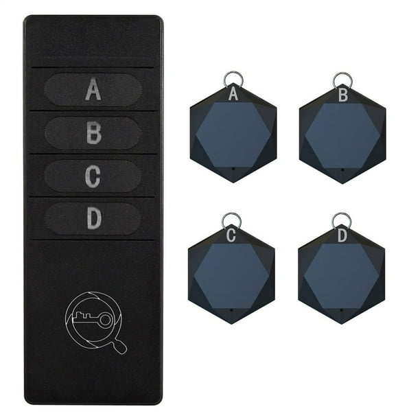 Localizador de Llaves Inalámbrico, Rastreador de Mascotas, Rastreador de Billetera, Control Remoto Inalámbrico, 1 Transmisor, 4 Receptores