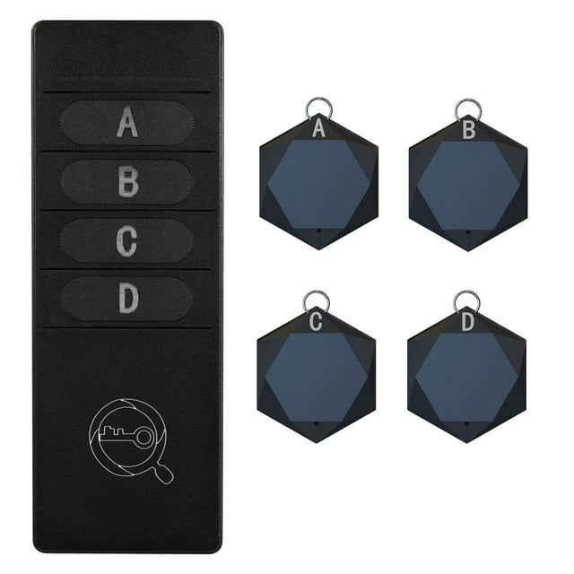 Localizador de Llaves Inalámbrico, Rastreador de Mascotas, Rastreador de Billetera, Control Remoto Inalámbrico, 1 Transmisor, 4 Receptores