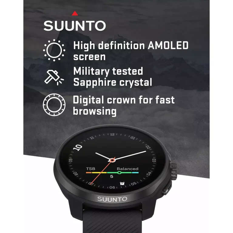 Suunto Race S AMOLED Touchscreen GPS Sports All Black Smartwatch