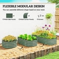 thumbnail image 3 of Green Galvanized Raised Garden Bed Kit - 59" Metal Planter Box for Balcony, Patio & Garden - Weather-Resistant, Safe Edging Design, 3 of 7