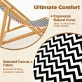 thumbnail image 2 of Topcobe Folding Bamboo Sling Chair with Adjustable Backrest and Canvas, Pool Deck Furniture, Natural, 2 of 5