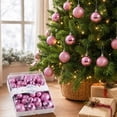 thumbnail image 3 of 42-Piece Pink Plastic Christmas Ball Set, Shatterproof Christmas Tree Ornaments, Assorted Reflective Sphere Collection Christmas Ornaments for Holiday Decor, 3 of 7
