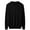 Black, variant on Men's round neck sweater long sleeved warm and comfortable knit sweater