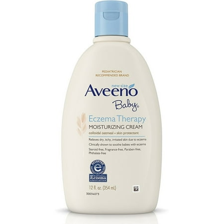 Aveeno Baby Eczema Relieve Skin Care Therapy Moisturizing Cream 12oz,3-Pack