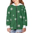 thumbnail image 2 of Psesaysky Toddler Boys Hoodies Snowflake Snowman Green Sweatshirt Boys Jacket Zipper Hoodie Top Kids Coat Winter Long Sleeve Hooded Shirts 6-7 Years, 2 of 7