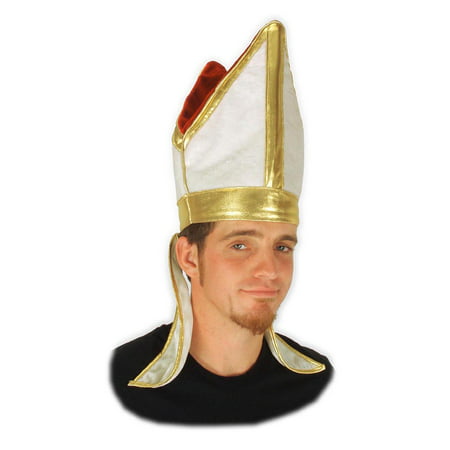 Pope Bishop Costume Hat Adult One Size