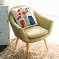 thumbnail image 2 of Throw Pillow Covers 20x20 Inch, Independence Day Decorative Pillow Cases for Couch Sofa Bed, Red Blue Patriotic Poppy Flower Daisy Cotton Linen Square Home Decor Pillowcases with Hidden Zipper, 2 of 7