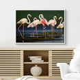 thumbnail image 3 of Wall26 Canvas Print Wall Art Vibrant Pink Flamingos Safari Jungle Nature Wilderness Animals Photography Realism Modern Framed Art Decora Multicolor Rustic for Bedroom - 16"x24" White, 3 of 5