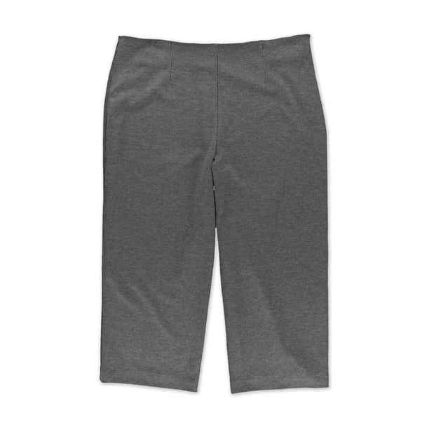 Alfani Pantalones de vestir de pata de gallo para mujer, gris, 10