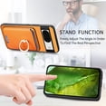 thumbnail image 3 of Classic Back Case for Google Pixel 8a, with Removable Magnetic Card Slots Support Car Magnetic Mount with Finger Ring Stand Business Thin Fit Phone Case Cover for Google Pixel 8a, Yellow, 3 of 6