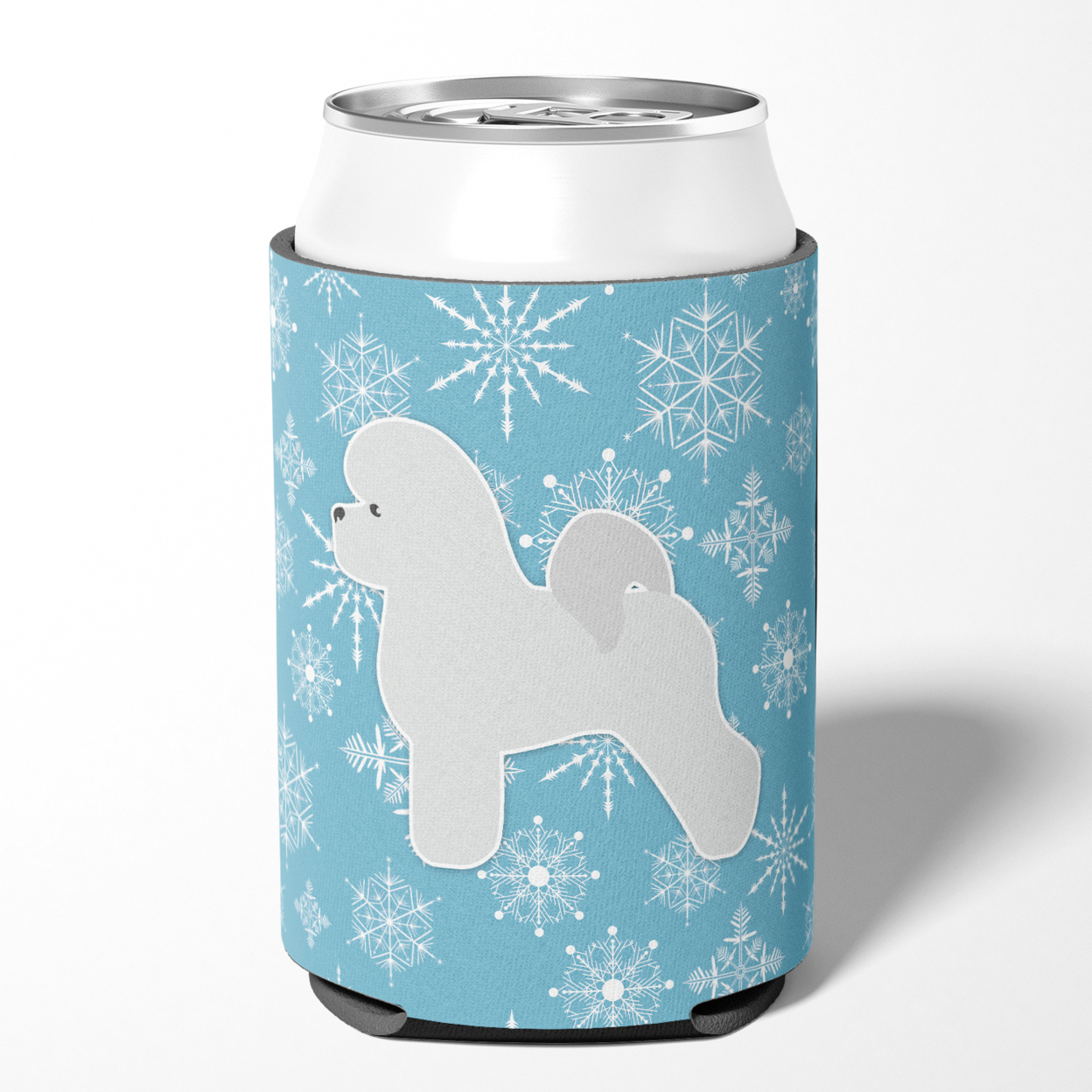 Winter Snowflake Bichon Frise Can or Bottle Hugger