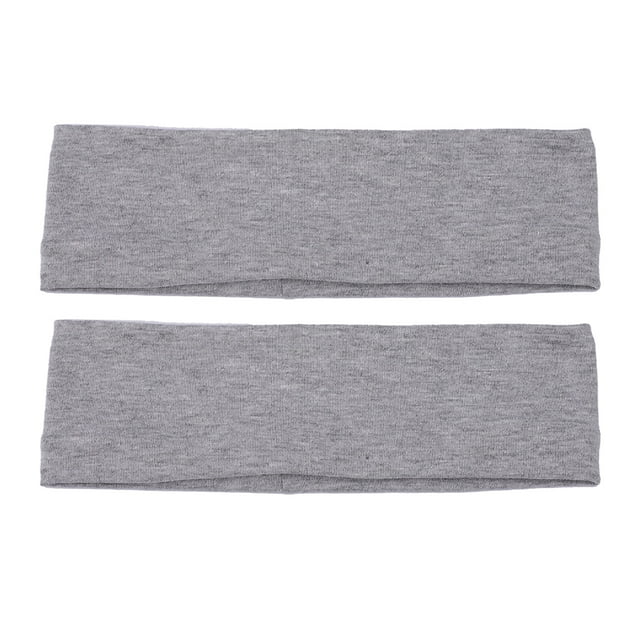 Youkk 2pcs Cotton Multi-Purpose Sports Sweatbands For Athletes Breathable Skin-Friendly Light Grey