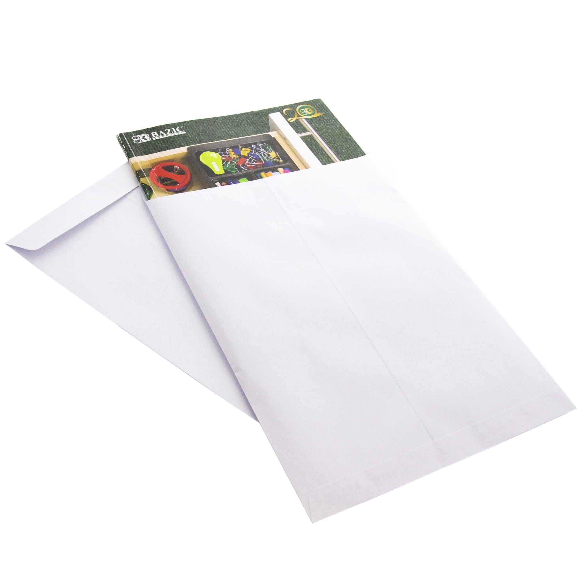 BAZIC White Catalog Mailing Envelope 9" x 12" Self Seal Envelopes, 240-Count
