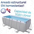 thumbnail image 4 of Alberca Piscina Rectangular Estructura de Acero 400cm x 200cm x 99cm YEI PRE01GY-4m, 4 of 4