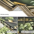 thumbnail image 6 of Green Plant Bookshelf Tapestry Book on Bookshelf and Plant Potted Tapestry Wall Hanging Reading Wall Art Decor for Study Room Bedroom Living Room College Dorm, 6 of 7