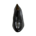 thumbnail image 2 of PEERAGE Silvia Women's Wide Width Louis-Heel Leather Dress Pumps (BLACK) 9, 2 of 6