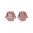 thumbnail image 2 of BemeyourBBs Baby Girl Sweater Romper Round Neck Long Sleeve Knit Jumpsuit, 2 of 9