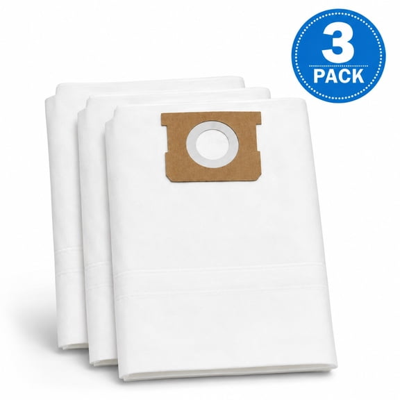 Fit Hart 6 to 16 Gallon High Efficiency Dust Bag, 3-Pack, VHBM 3701, Wet/Dry Vacuum Cleaners
