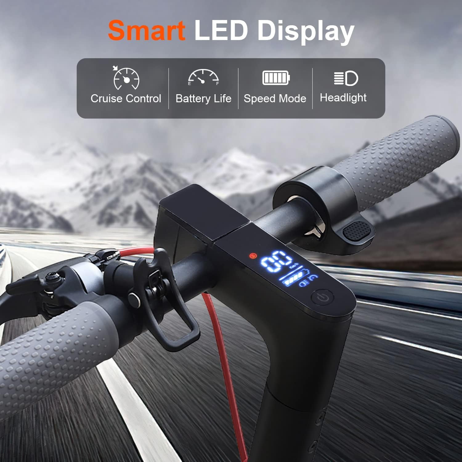 JOYHIS Electric Scooter for Adults, 350W Motor 19 MPH Portable Folding Commuting Electric Scooter Up to 21 Miles Range 8.5"Anti-skid solid tyre