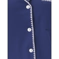 thumbnail image 5 of DARING DIVA Women's Pajama Sets Short Sleeves Comfy Button Up Tops and Shorts L Blue, 5 of 7
