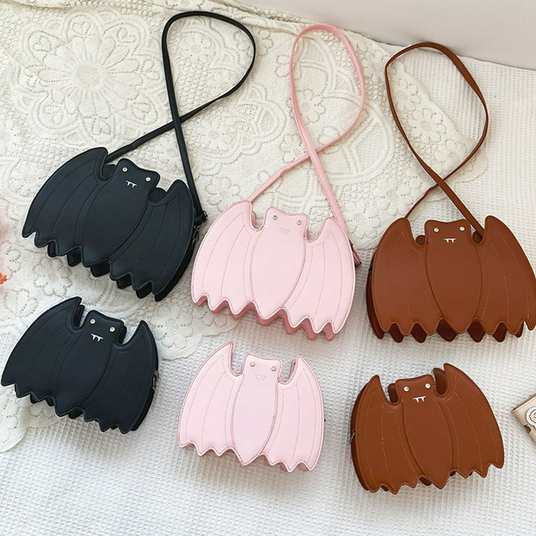 CHAOMA for Creative Animal Crossbody Bag Pu Leather Bat Messenger Bag  Gothic Shoulder B 
