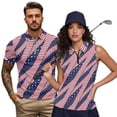 thumbnail image 2 of HUIACONG American Flag Golf Shirt for Men Short Sleeve Womens Sleeveless Golf Shirts Lightweight 1/4 Zip Sleeveless Tennis Tops for Women Collared Quick Dry Outdoor Outfits Woman M, 2 of 7