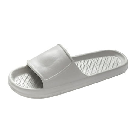 

Mens Slippers Men And Women Slippers Bathroom Home Slippers Solid Color Flat Bottom Home Sandals Slippers for Men Pvc Grey 40-41