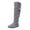 Dark Gray, variant on Aayomet Boots For Women，Women's Closed Round Toe Knot Slouch Flat Heel Mid-Calf Boot