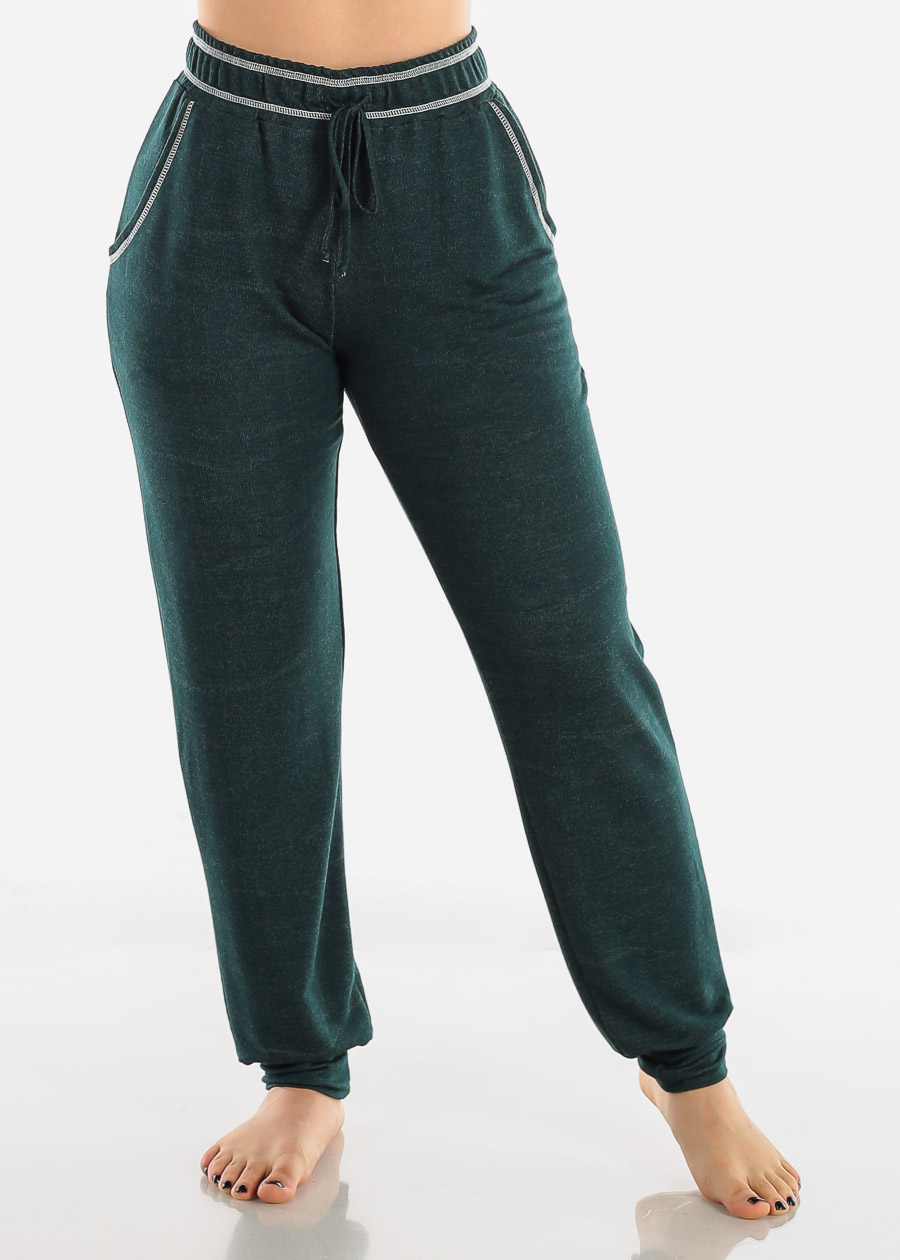 dark green joggers womens