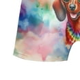 thumbnail image 5 of Hippie Dachshund Portrait Watercolor Tie-Dye Vintage Styles All Over Print Boxer Briefs Underwear for Men Dad Wiener Dog Lover Gifts Idea - 00014, 5 of 6