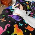 thumbnail image 4 of Castle Fairy Boys Girls Animal Cats Butterflies Bedding Comforter Set 7-Piece,Abstract Gradient Rainbow King Bedding Sets,Polka Dots Ultra Soft Bed Sheets,Breathable Home Decor,Reversible, 4 of 8