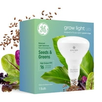 GE Grow LED Light Bulbs for Seeds and Greens, BR30 Indoor Floodlight, 9 Watts, Medium Base