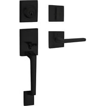 The NDL833 Single Cylinder HandleSet with Lever Door Handle for Entrance and Front Door, Reversible for Right and Left Handed deadbolt Handle Set Iron Black Finish