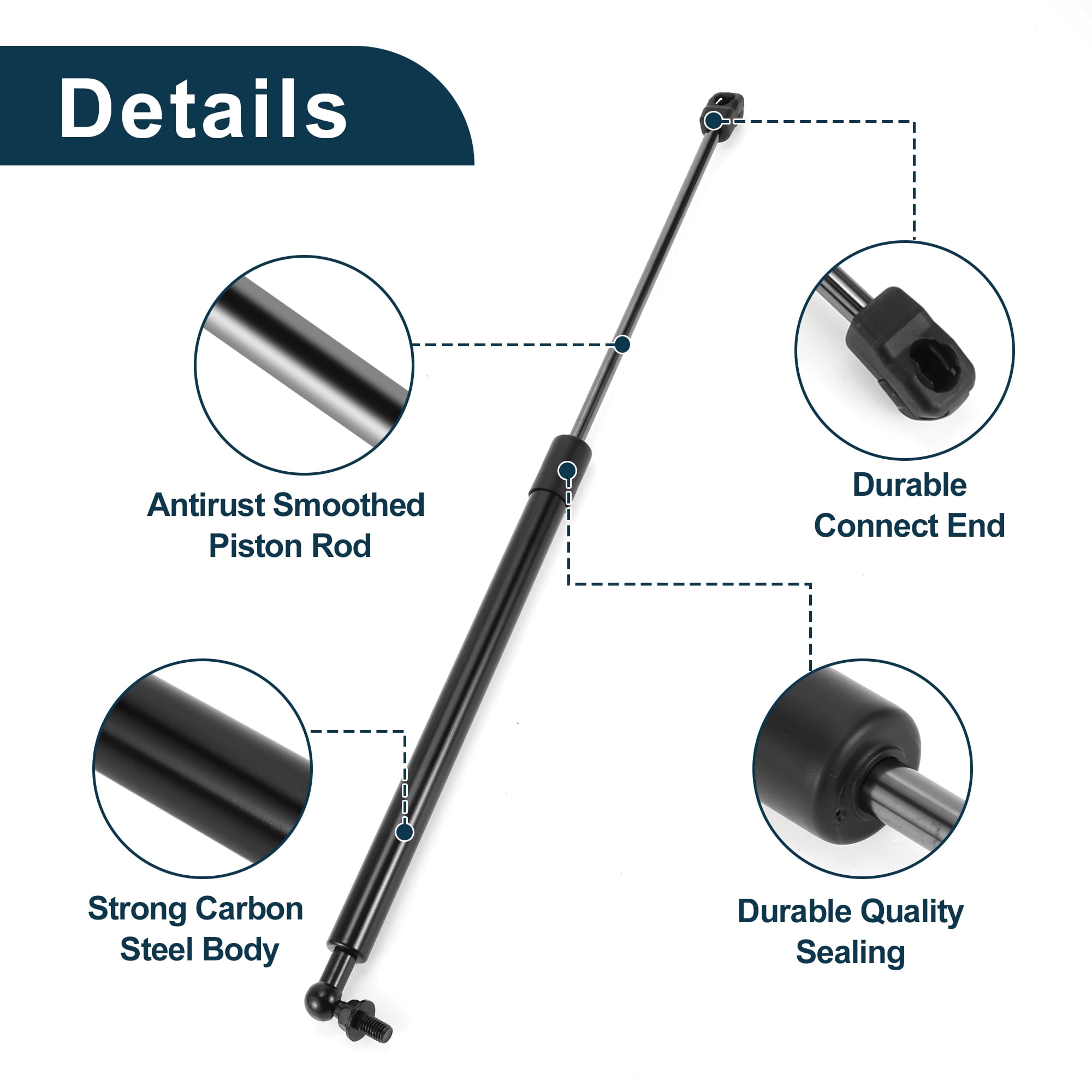 Unique Bargains 2Pcs Lift Supports Struts for Toyota RAV4 2013-2018 Front Hood