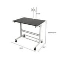 thumbnail image 4 of Stand Up Desk Store Rolling Adjustable Height Mobile Standing Desk with Monitor Mount (Silver Frame/Matte Black Top, 40" Wide), 4 of 6