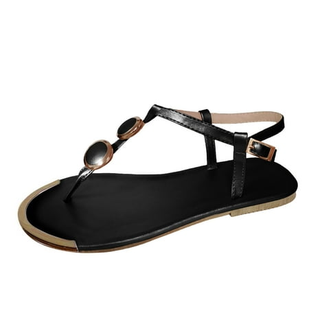 

Gzea Cute Slippers For Women Sandals Shoes Open Casual Summer Toe Flops Buckle Flip Womens Roman Strap Women s Slipper Black 40