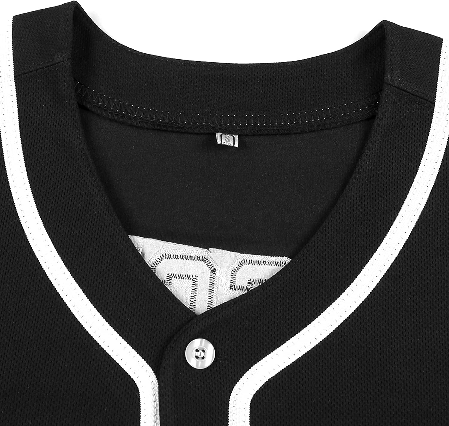 hip hop baseball jersey for men black and white