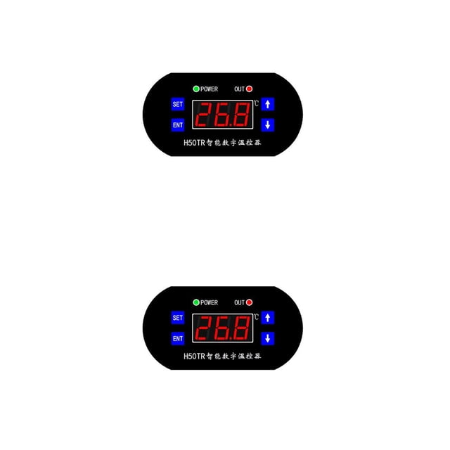 Bewildely Termostato Gran Cambio directo Instalación práctica Precisión Pantalla concisa Seguridad digital Controlador de temperatura AC220VR AC220VRPantalla roja 2piezas Bewildely CBP208682
