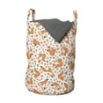 thumbnail image 1 of Animal Laundry Bag, Squirrels with Colorful Flowers Summer Season Woodland Flora and Fauna, Basket with Handles Drawstring Closure for Laundromats, 13" x 19", Pale Orange Pale Blue, by Ambesonne, 1 of 4