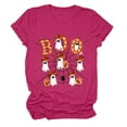thumbnail image 4 of zaveiop Halloween Shirts for Women 2025 Boo Print Shirt Women Seven Ghost Pumpkin Spider Graphic Tee Spooky Season T-Shirt (Z-Hot Pink, L), 4 of 5