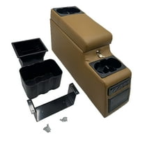 Truck Center Console Truck Seat/Bench Organizer for Jeep CJ5 1976-1983,Jeep CJ7 1976-1986,Jeep Wrangler(YJ) 1987-1995(Brown)