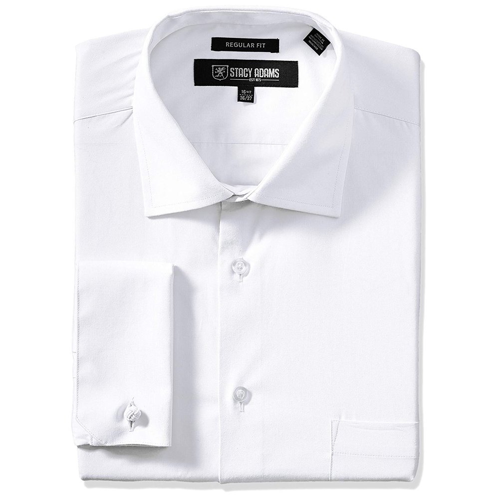 Stacy Adams Mens Regular Fit Adjustable Collar Dress Shirt 22