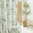 thumbnail image 3 of Psoiuetr Sage Green Shower Curtain Cotton Floral Cottagecore Shower Curtain for Bathroom 72" W x 72" L, 3 of 7