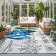 thumbnail image 2 of Large Area Rugs 5'x8', Rustic Beach Carpet Runner Indoor Outdoor Rugs Home Decor Aesthetic, Tropical Surfboard Palm Tree Wooden Grain Non Slip Mats Washable Accent Rug for Living Room Bedroom, 2 of 8