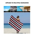 thumbnail image 5 of Red Navy Blue Striped Towel Set of 3, Soft Microfiber Bath Towels, Hand Towel, Washcloths, Contemporary Minimalist Aesthetic Quick-Dry Absorbent Towels for Bathroom Kitchen Hotel Beach Gym Spa, 5 of 7