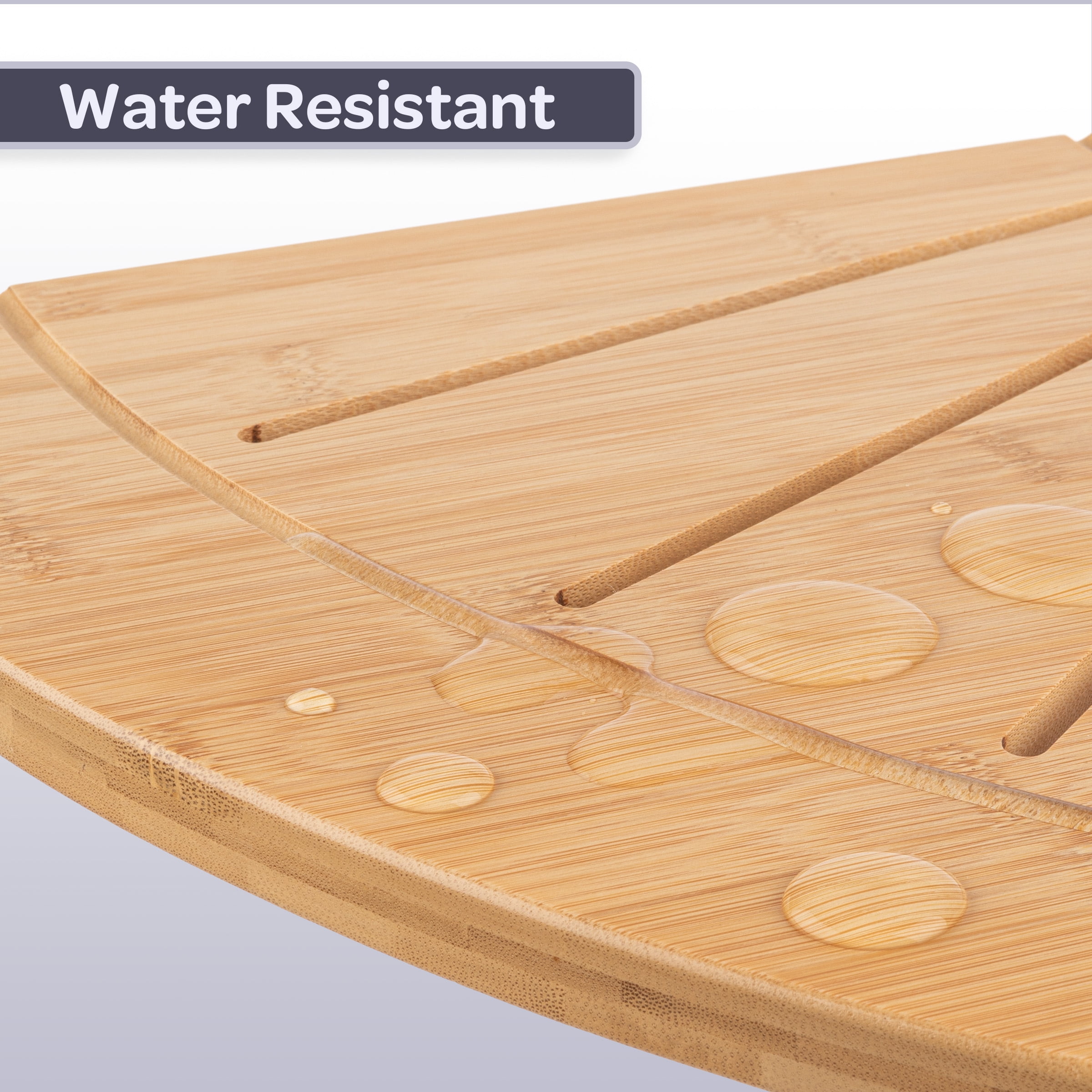 Lavish Home Water Resistant Corner Shower Bench for Inside Shower (Natural)