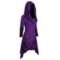 thumbnail image 3 of Huanglei Cape à Manches Longues pour Femmes avec Col Asymétrique et Capuche, 3 of 5