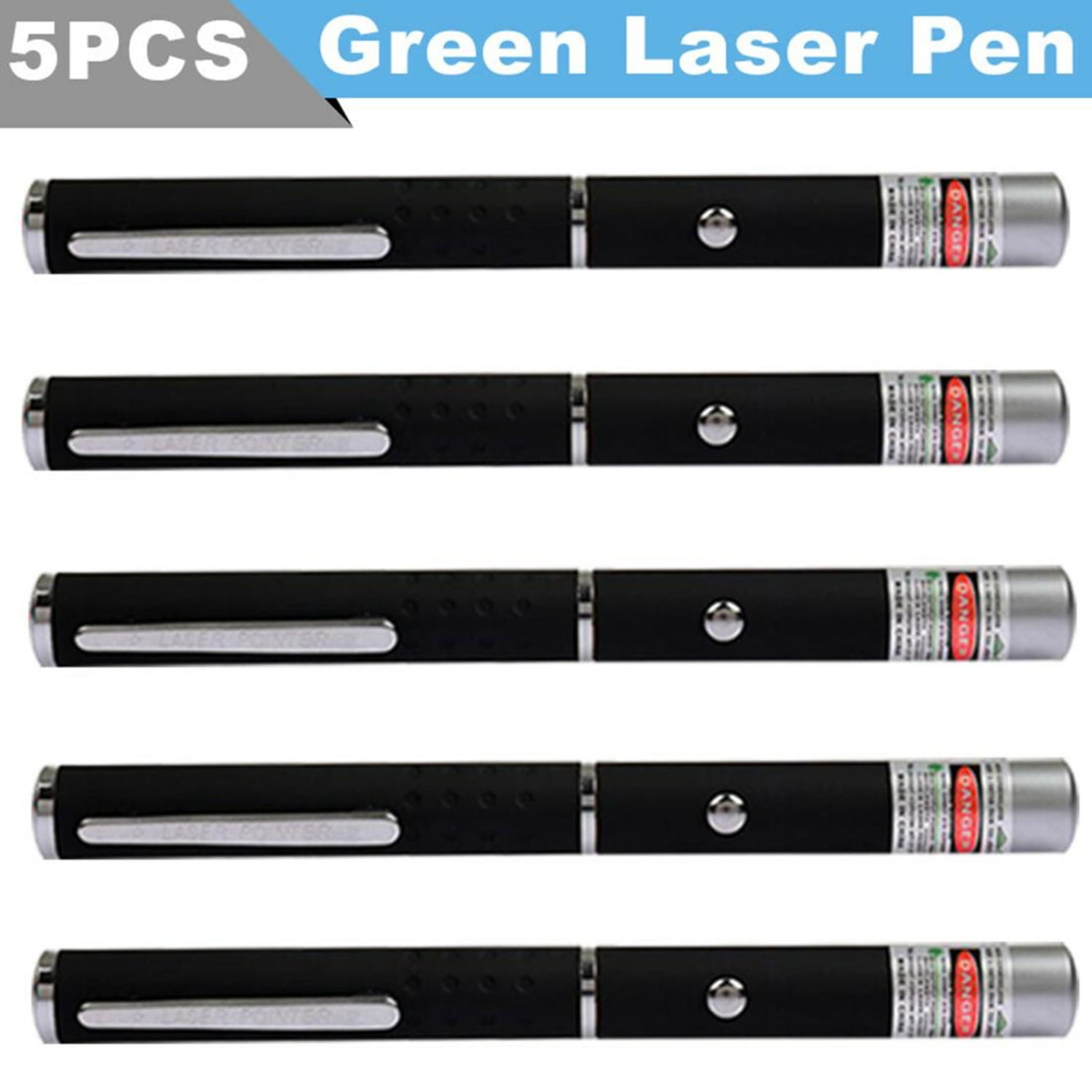 5 PCS Small Laser Pointer Pen 532nm Green Light Visible Beam 1mW For conference presentation